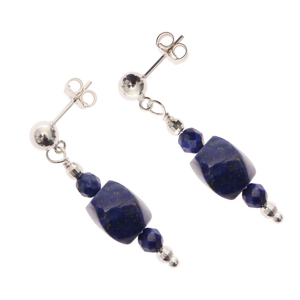 Lapis Lazuli Handmade Earrings in Sterling Silver - Astbury Collection