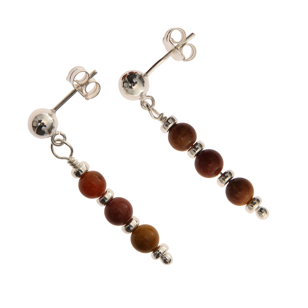 Mookaite Handmade Earrings in Sterling Silver - Dorsey Collection