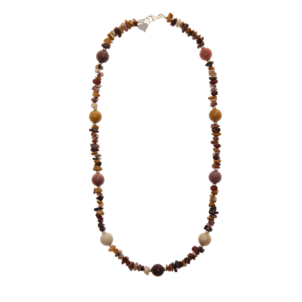Mookaite Small Nugget Handmade Necklace in Sterling Silver - Dorsey Collection