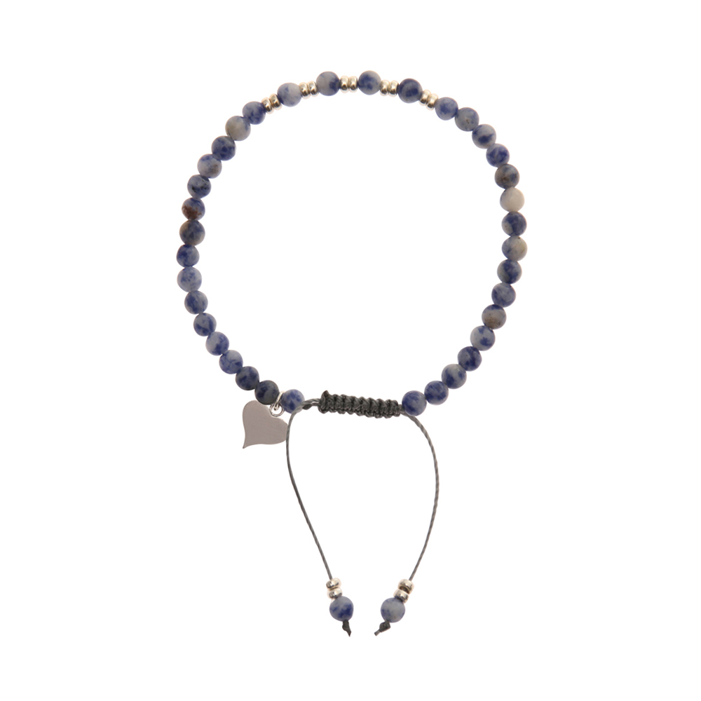 Sodalite Friendship Style Handmade Bracelet in Sterling Silver - Dorsey Collection